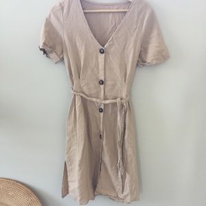 Linen blend summer dress